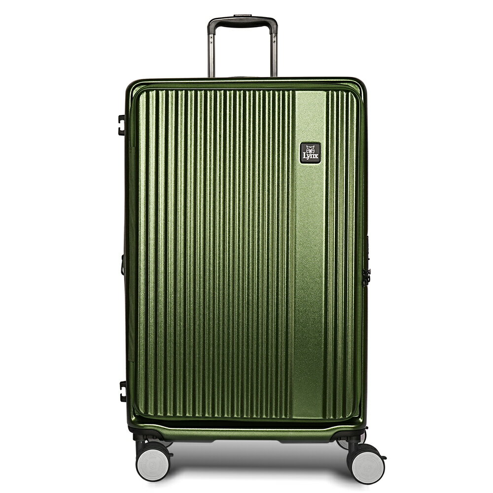 【Lynx 美國山貓】29吋第三代前開式行李箱、70MM避震煞車雙排輪、防爆拉鏈、TSA海關鎖、可加大 0