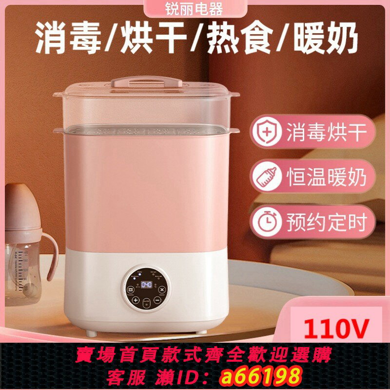 【臺灣公司 可開發票】110V伏奶瓶消毒器烘乾暖奶器五合一嬰兒多功能溫奶器奶嘴蒸汽消毒