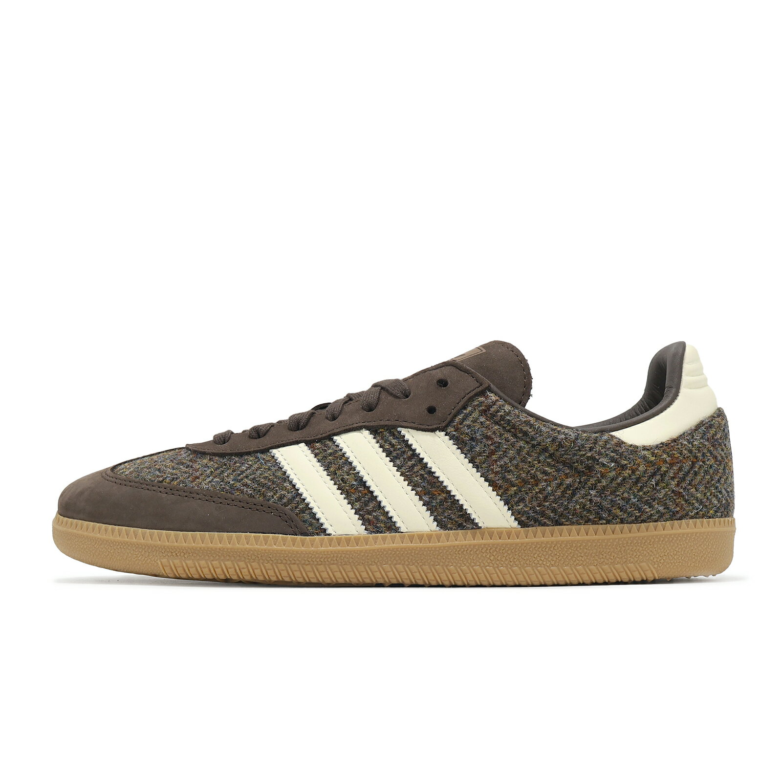 adidas 休閒鞋 Samba OG 男鞋 女鞋 棕 米白 Harris Tweed 毛呢 復古 德訓鞋 愛迪達 ID1450