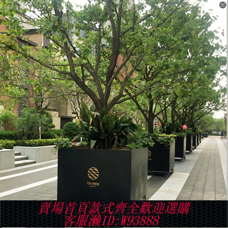 {臺灣公司貨 可打統編}戶外花箱可移動種樹池定製種植箱圍欄花池花槽不銹鋼花壇室外樹箱