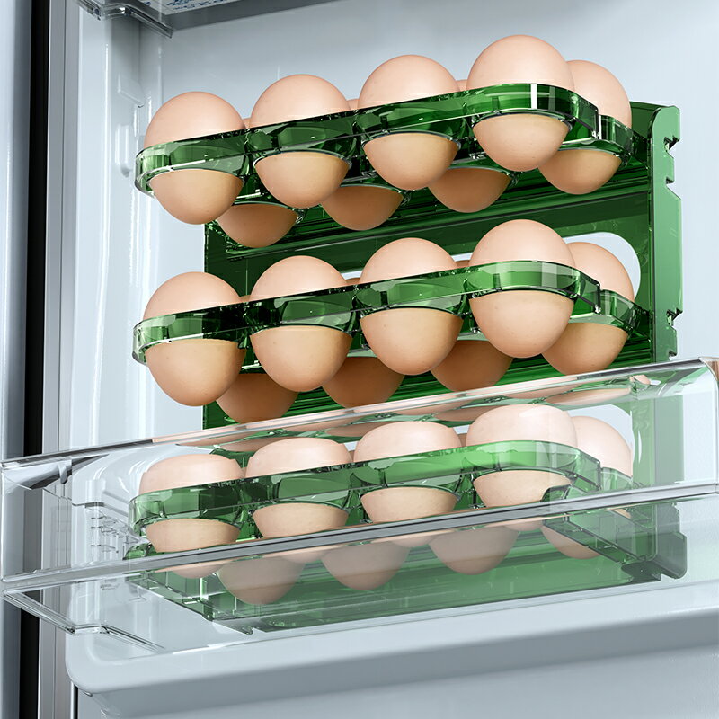 雞蛋盒收納盒側門冰箱收納架可翻轉廚房專用裝放蛋托保鮮盒子雞蛋