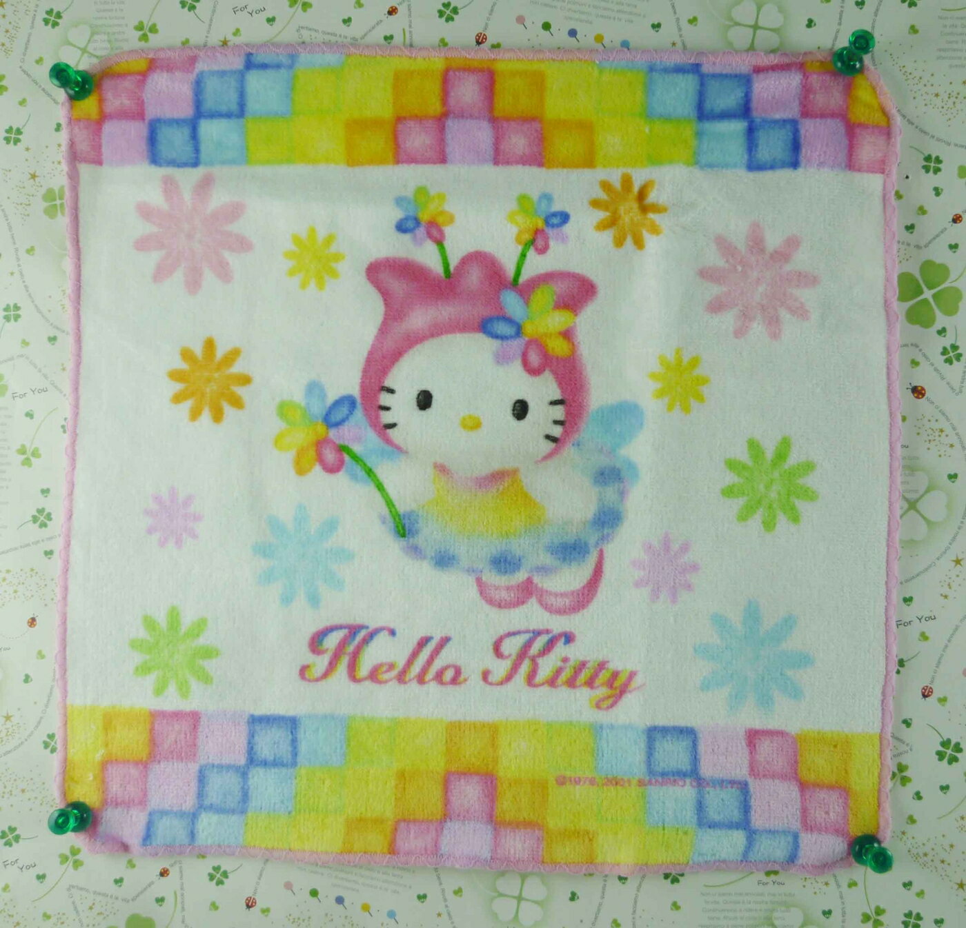 【震撼精品百貨】Hello Kitty 凱蒂貓 方巾-限量款-春天蝴蝶天使 震撼日式精品百貨