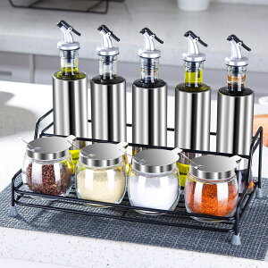 廚房調料組合套裝家用多功能玻璃調味瓶罐鹽味精調料盒油鹽醬醋罐