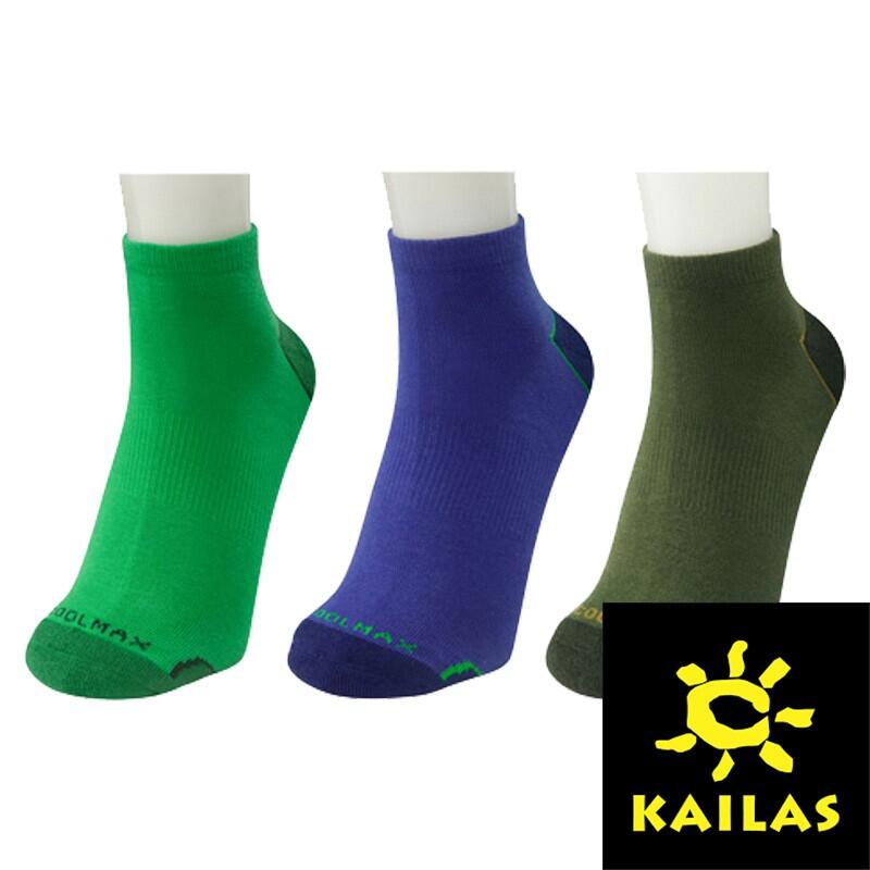 【Kailas】中性 超低筒運動襪 (三雙入)『ZH0H 油綠/紫藍/褐綠』KH250006