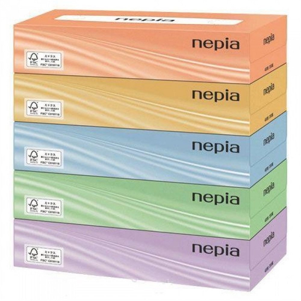 日本【Nepia】柔軟雙層盒裝面紙200抽*5盒