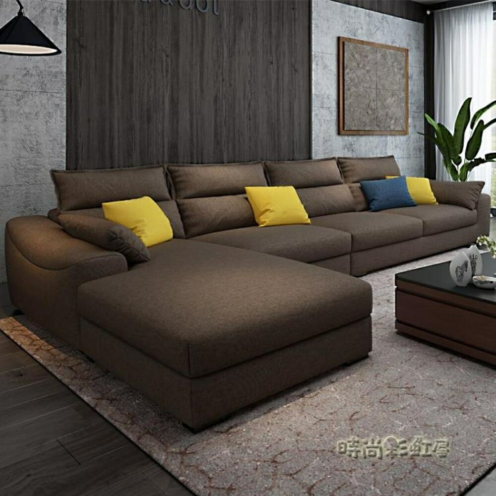 北歐沙發風格大小戶型現代簡約布藝拆洗整裝家具客廳組合沙發mbs「時尚彩虹屋」