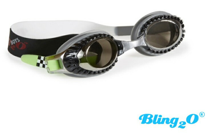 美國Bling2o兒童造型泳鏡/蛙鏡(迷彩賽車)消暑 玩水 夏季 海灘 游泳