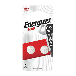 【Energizer 勁量】鈕扣型186鹼性電池 2顆 吊卡裝(1.5V鈕扣電池LR43 D186)