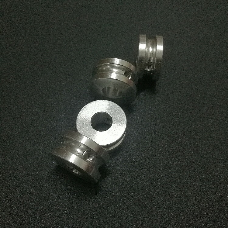 廠家直銷20鋁合金皮帶輪單槽U型4毫米圓皮帶輪電機模型傳動輪現貨