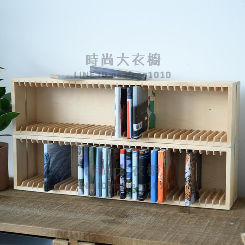 純實木CD架DVD收納架碟片架遊戲光碟整理架藍光碟收藏復古架子PS4【時尚大衣櫥】