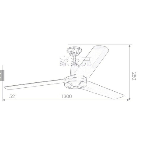楓光吊扇 52吋 三葉工業鐵吊扇 紅古銅 內附五段四速壁切開關 110V 台灣製造 (A Light) 2