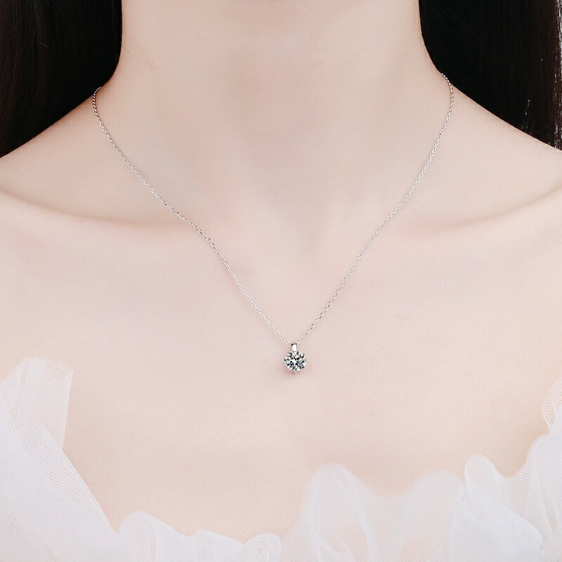 【巴黎精品】現貨+預購 莫桑鑽石項鍊飾品配件925純銀項鍊-3克拉氣質閃耀水鑽鏈鎖骨鏈生日情人節禮物v1ae94 2