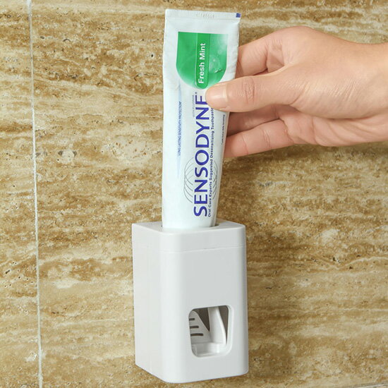懶人全自動擠牙膏器 創意 吸盤壁掛式 牙膏收納 擠壓器 黏貼式 洗漱 ♚MY COLOR♚【Q309】