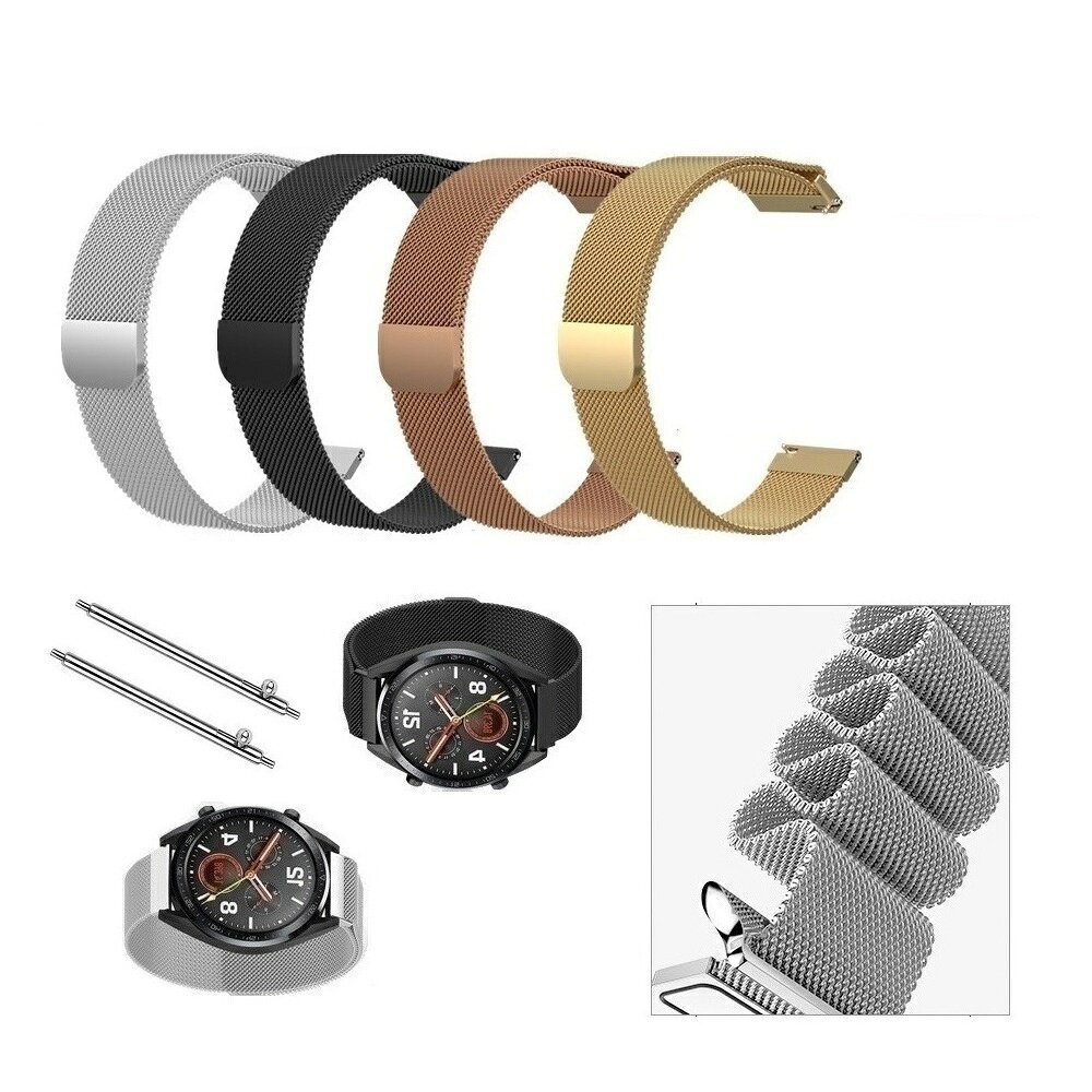 【米蘭尼斯】適用 華米 Amazfit Bip Max A2568 手錶 錶帶寬度 22mm 金屬 不鏽鋼 快拆