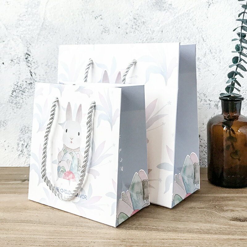 禮物袋超可愛韓版ins風精美簡約手提紙袋生日結婚糖果禮品包裝袋1入