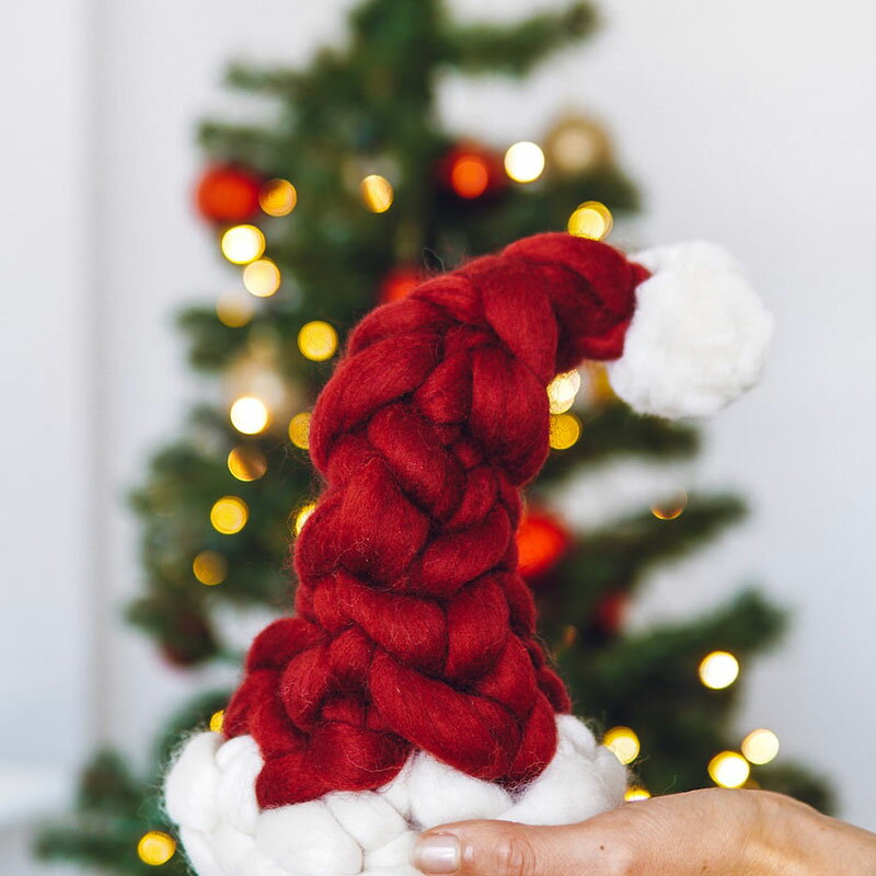 聖誕樹的聖誕帽 聖誕紅酒的聖誕帽 粗毛線編織聖誕帽 聖誕派對交換禮物 耶誕酒瓶套 跨年香檳 8