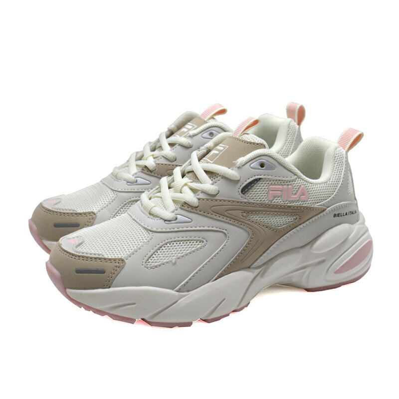 FILA Defender 運動鞋 慢跑鞋 女鞋 米/粉色 5-J530Y-775 no382