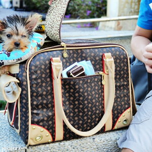 美麗大街 PU寵物外出包折疊旅行包寵物袋狗袋兔子提籠提袋【109112016】