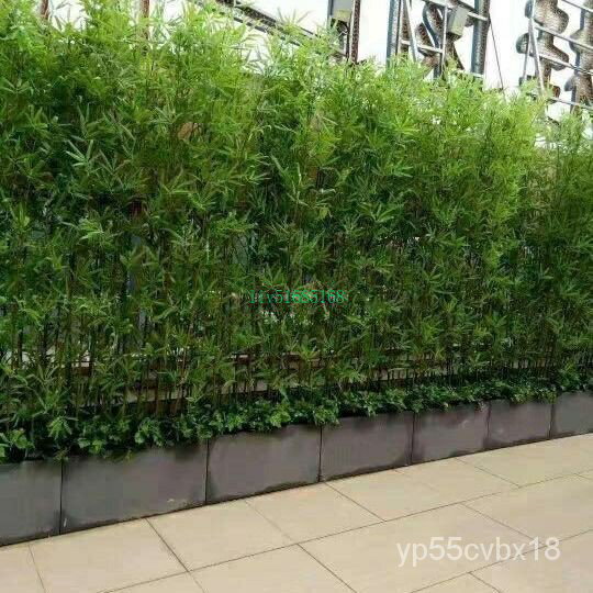 模擬竹子室內裝飾屏風隔斷人造塑膠假竹子酒店商場室外造景植物墻【10根起賣】