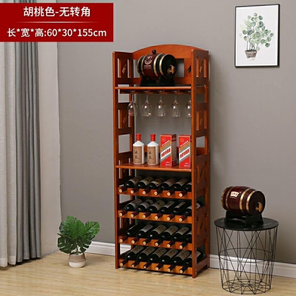 免運 酒櫃 玄關櫃 紅酒架 紅酒擺件 隔斷 實木紅酒架子葡萄酒架家用倒掛酒杯擺件歐式落地復古歐式置物架 | 知木屋 | 樂天市場Rakuten