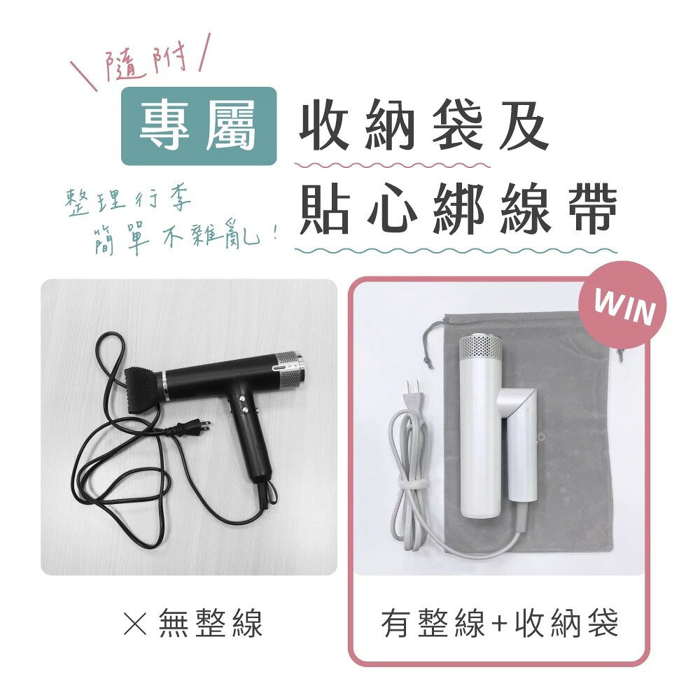 【KINYO】小旋風｜全球電壓無刷吹風機 (KH) 高速大風量 國際電壓 折疊 負離子 |低噪音 3
