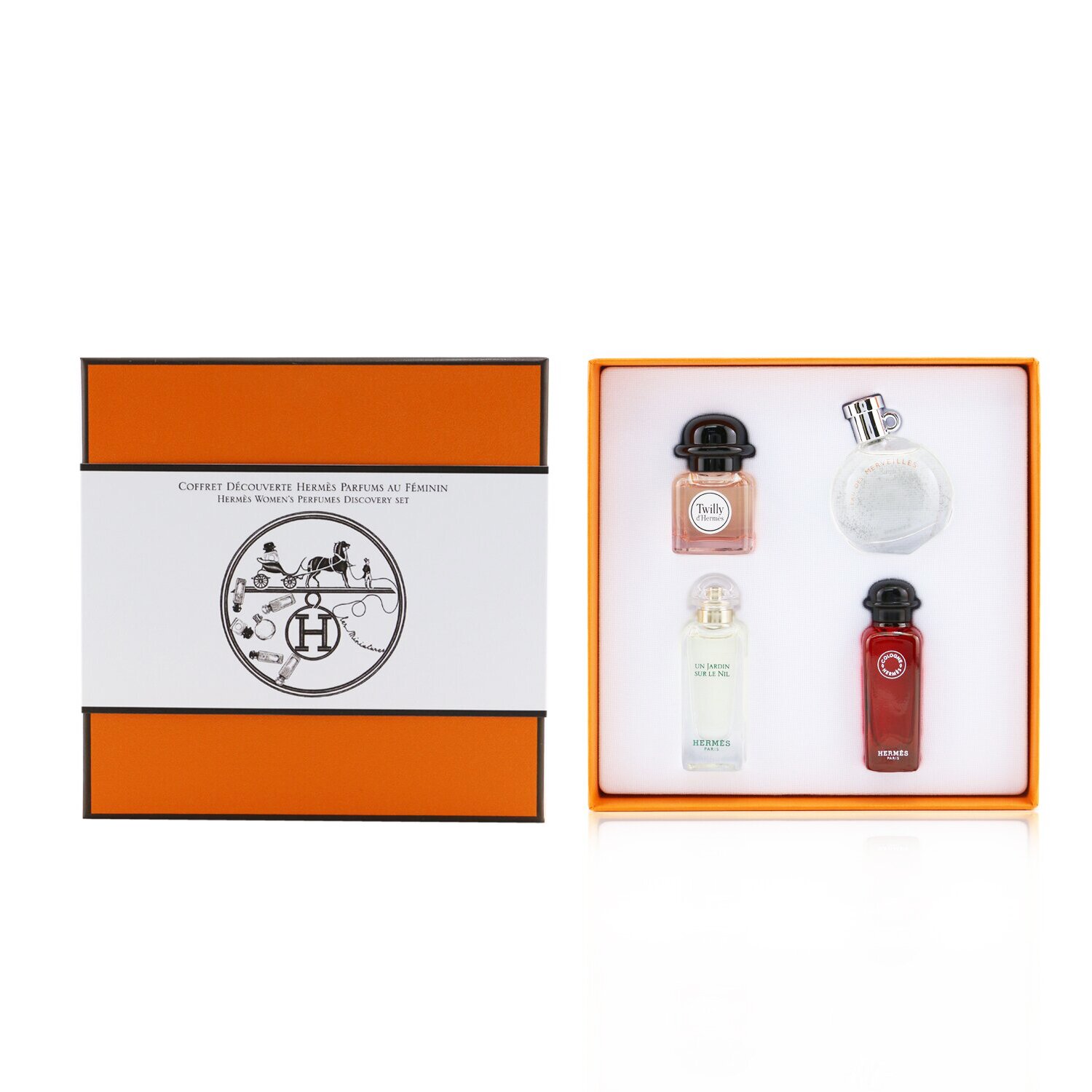 愛馬仕 Hermes - 袖珍小禮盒套裝 : Twilly D'Hermes, Un Jardin Sur Le Nil, Eau De Rhubarbe Ecarlate, Eau Des Merveilles