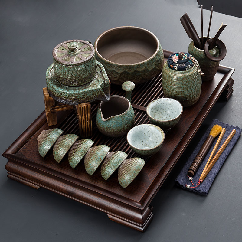 石磨半全自動功夫茶具套裝懶人簡約陶瓷個性創意家用茶壺杯泡茶器