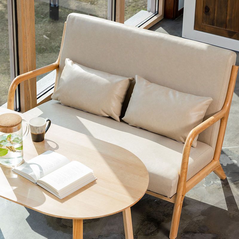 【免運】 奶茶店桌椅組合實木甜品咖啡休閑洽談餐廳酒店民宿雙人皮款沙發椅
