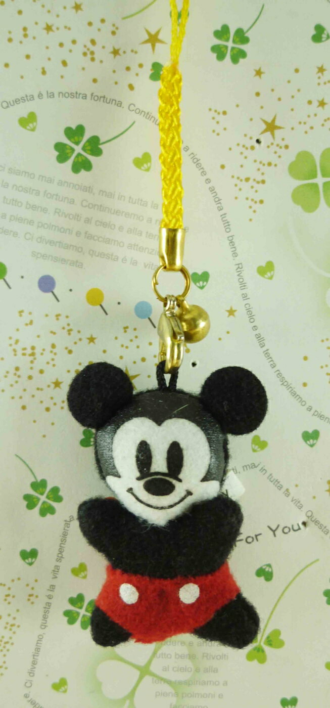 【震撼精品百貨】Micky Mouse 米奇/米妮 絨毛鈴鐺吊飾-米奇 震撼日式精品百貨