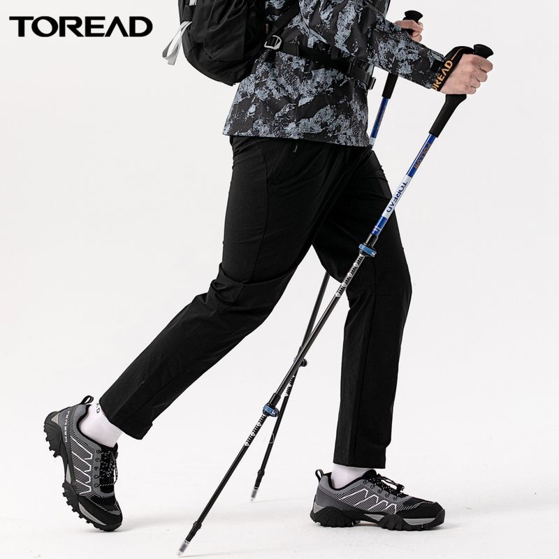 【免運】可開發票 探路者登山杖碳纖維男女戶外徒步輕便耐磨防滑伸縮手杖TEKI80741