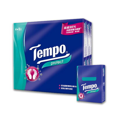 Tempo 抗菌倍護紙手帕 (18包/袋)【杏一】
