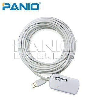 PANIO 延長集線器 【UH12C】 4埠 USB 2.0 USB HUB - 線長12米 台灣製 新風尚潮流