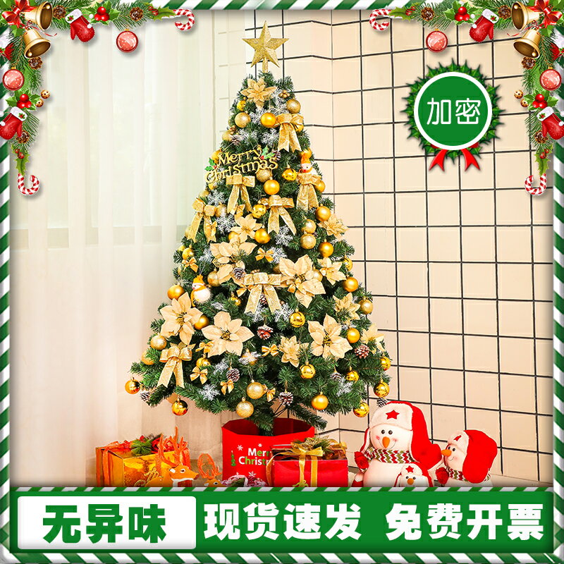 圣誕樹套餐家用大型圣誕節裝飾品ins網紅加密1.5米/1.8米豪華套裝 聖誕狂歡節交換禮物