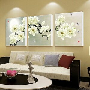 70*70cm客廳裝飾畫現代簡約沙發三聯畫無框畫