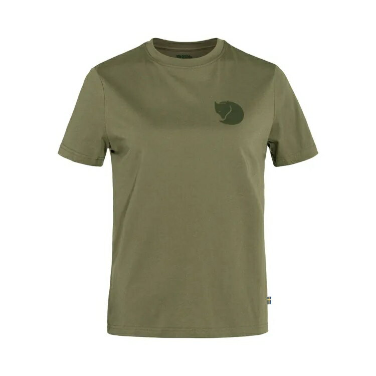 ├登山樂┤瑞典 Fjallraven Fox Boxy Logo T-shirt 有機棉T恤 女 FR87153-620綠