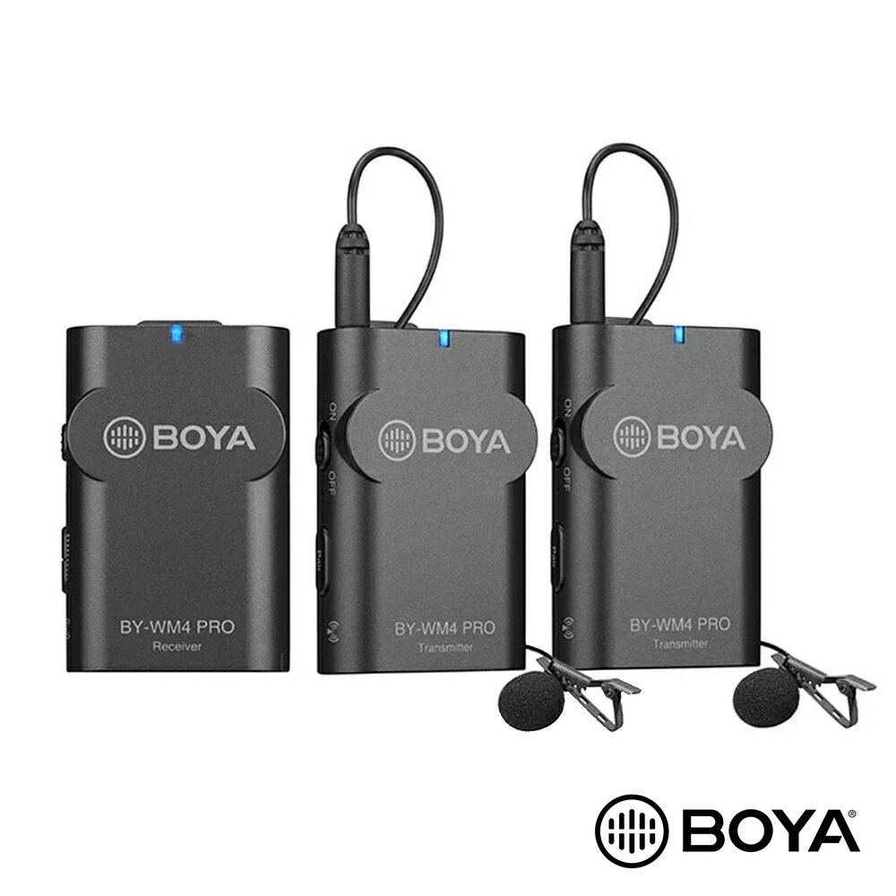 限時★.. 【BOYA】 BY-WM4 Pro K2 1對2 數字雙通道無線麥克風組 附收納袋 相機手機通用 2.4G 公司貨 BOYABY-WM4 PRO-K2【夏日限時 全館點數5倍送】