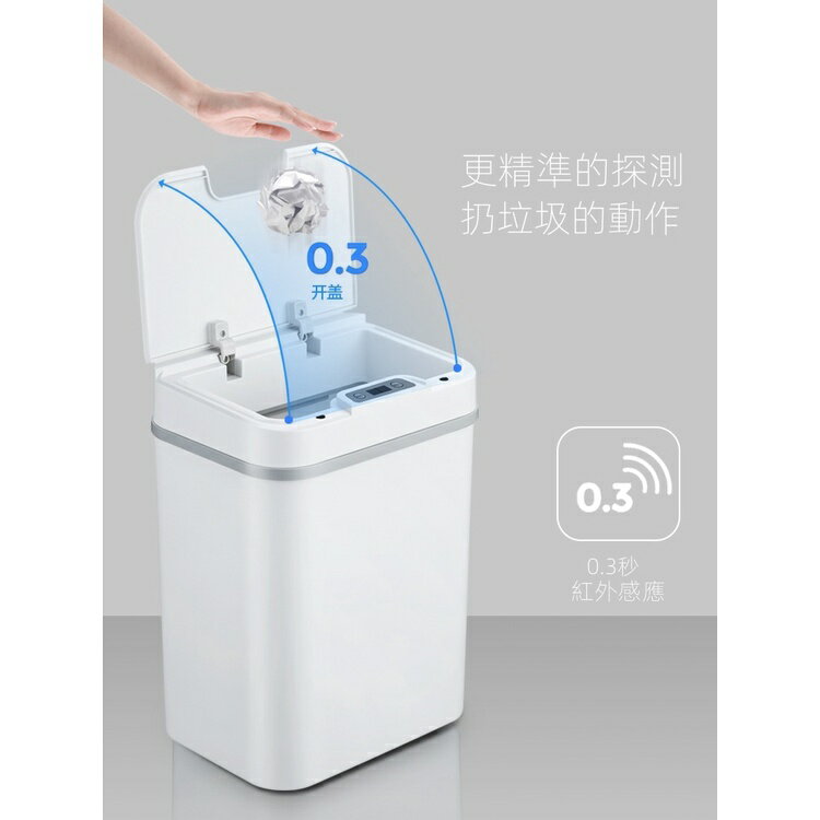熱銷免運 智能垃圾桶感應式家用客廳廚房廁所衛生間創意自動帶蓋電動垃圾桶