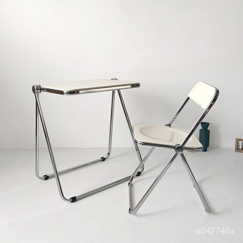 ins北歐透明桌椅桌子筆記本亞剋力設計師網便攜簡易紅 風傢用折疊 WM42