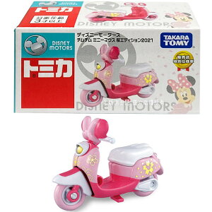 【Fun心玩】DS17468 全新正版 日本 迪士尼 特仕車 米妮櫻花摩托車(日本7-11限定) 多美小汽車 模型車
