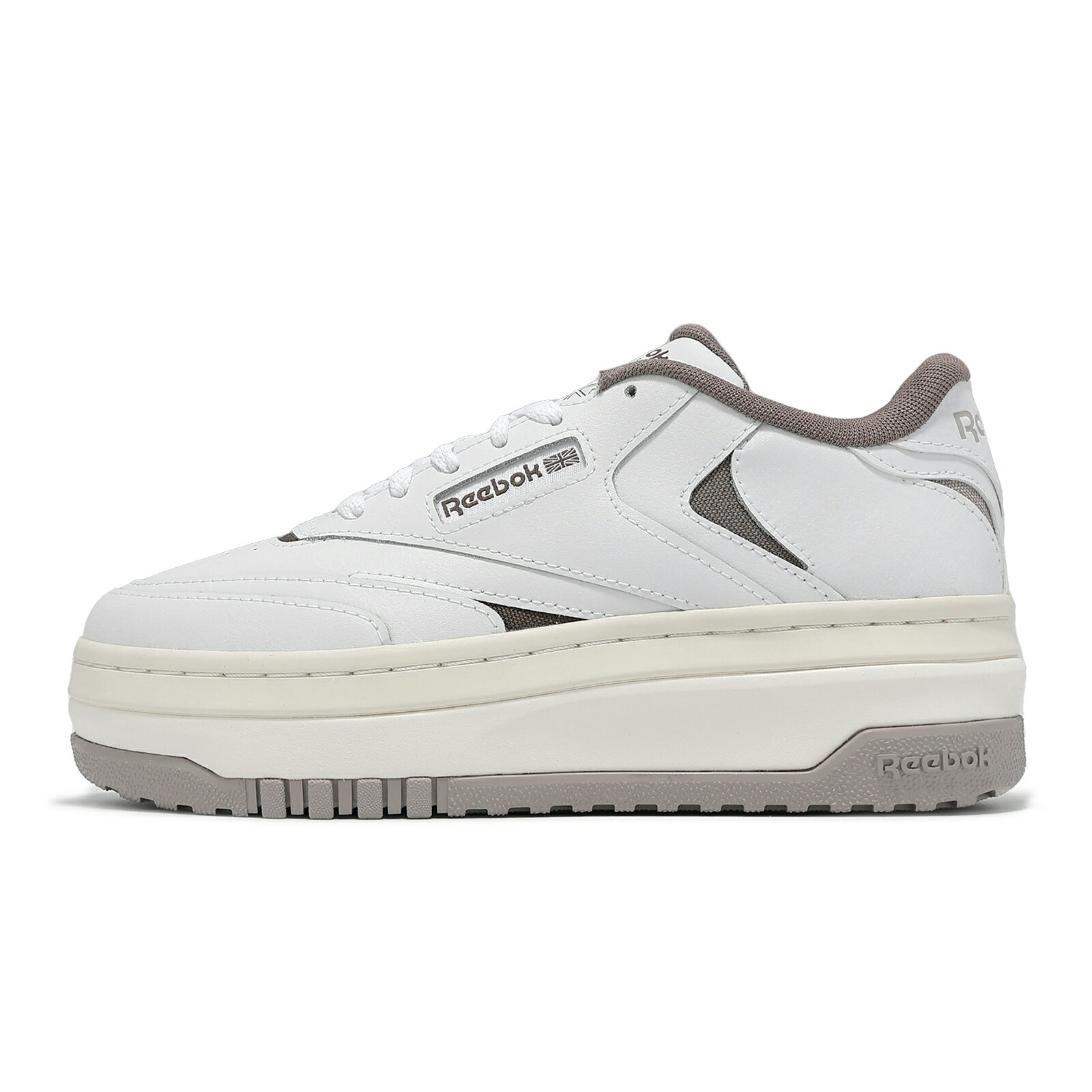 Reebok 休閒鞋 Club C Extra 女鞋 白 灰棕 復古 皮革 厚底 增高 100208961