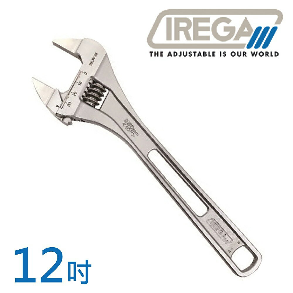 【IREGA】輕量型超薄大開口活動板手-12吋 92LW46-300