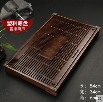 恬靜生活 原木實木茶臺茶具茶盤實木功夫家用茶海抽屜式排水茶池【林之舍】