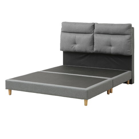 Aiden艾登亞麻布高背透氣床組(床頭片+床底)-5尺【myhome8居家無限】★APP下單享點數4% 2