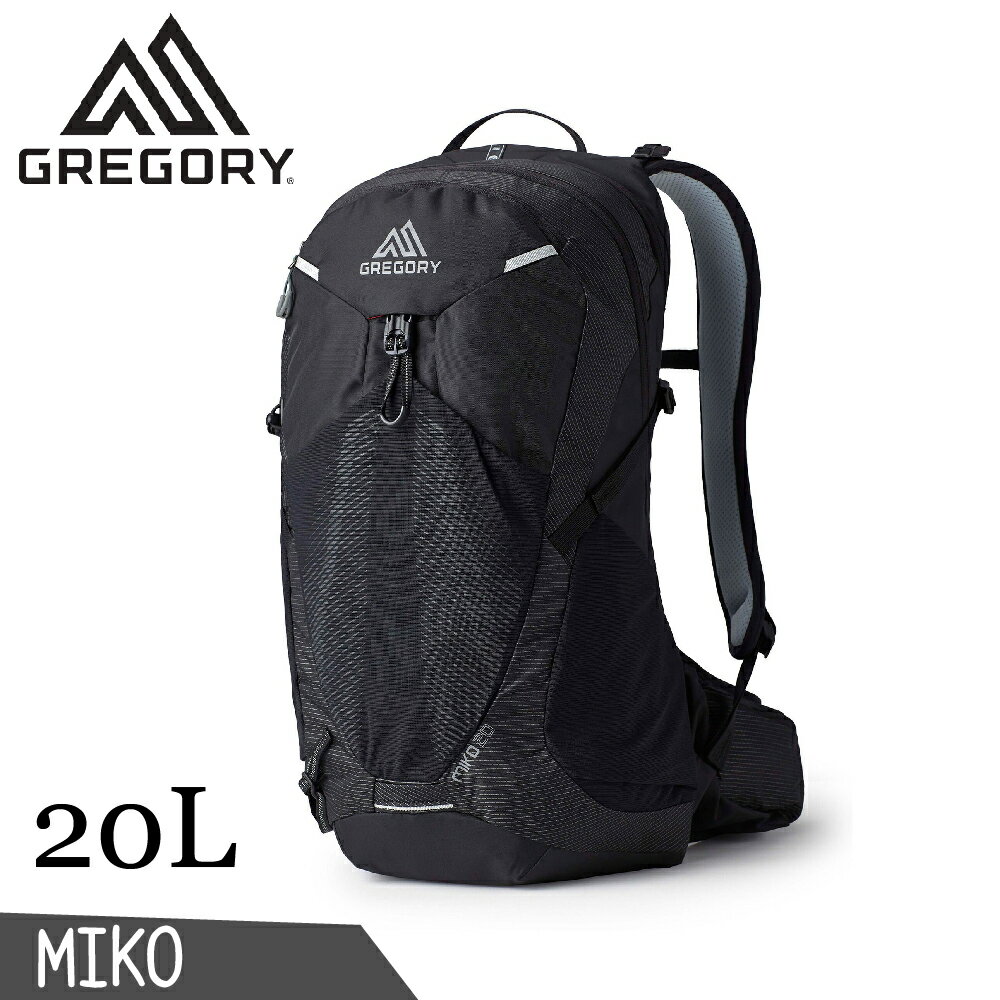 【GREGORY 美國 20L MIKO 多功能登山背包《光學黑》】145275/雙肩背包/後背包/電腦包/旅行/自行車