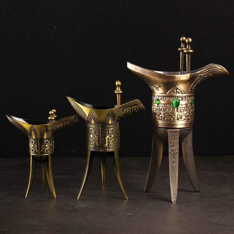 古代三國帝王杯爵辛父古代杯酒杯三角秦朝爵道具婚禮.包酒杯酒- | 協貿