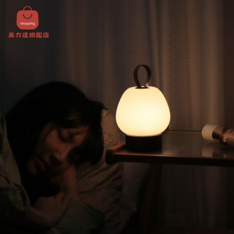 臺燈 床頭燈 裝飾燈 小夜燈 法式復古中古梨子臺燈ins風充電觸摸臥室床頭裝飾睡眠氛圍小夜燈 八折減免 特價出 可開發票