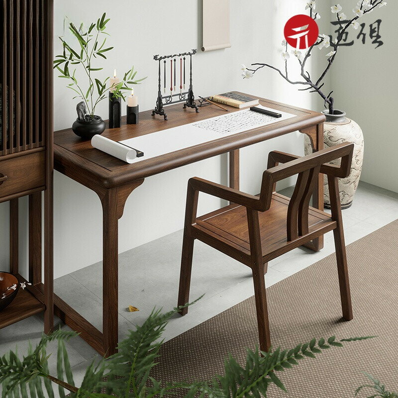 快速出貨 附發票 真實胡桃木書法桌 實木書桌 ?桌 寫字桌 傢用書法?寫字桌辦公桌 課桌 繪畫桌 學習桌 茶桌 可貨到付款 047