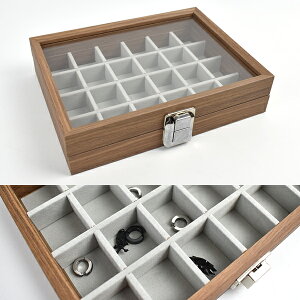 防塵飾品盒 24格木質收納盒【NAWA81】