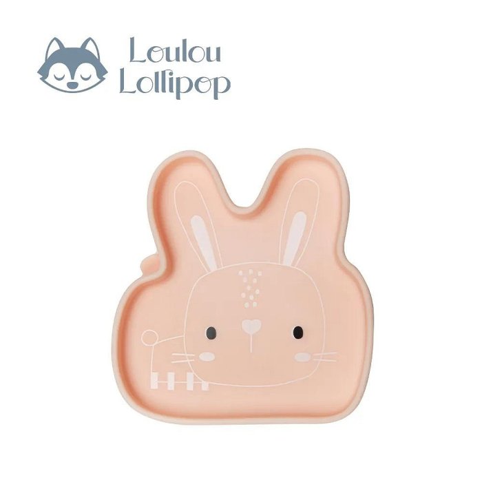Loulou Lollipop 加拿大動物造型防滑矽膠餐盤(825754017773甜心邦尼) 680元