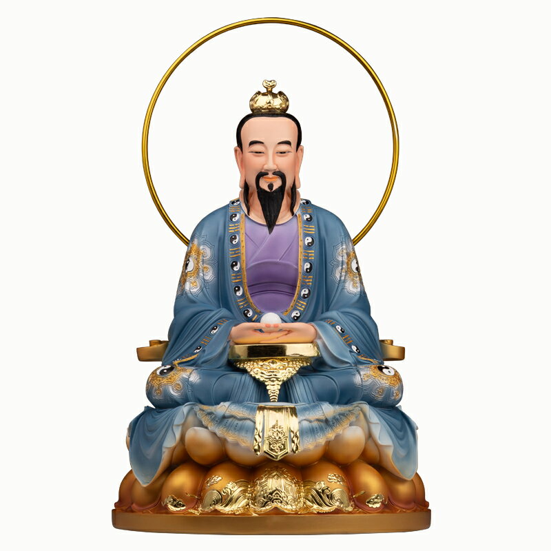 三清神像太上老君樹脂彩繪靈寶元始天尊三清道祖家用擺件圣豐佛像| 協貿